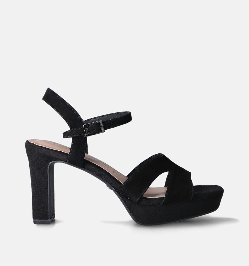 Tamaris Zwarte Sandalen met hoge hak