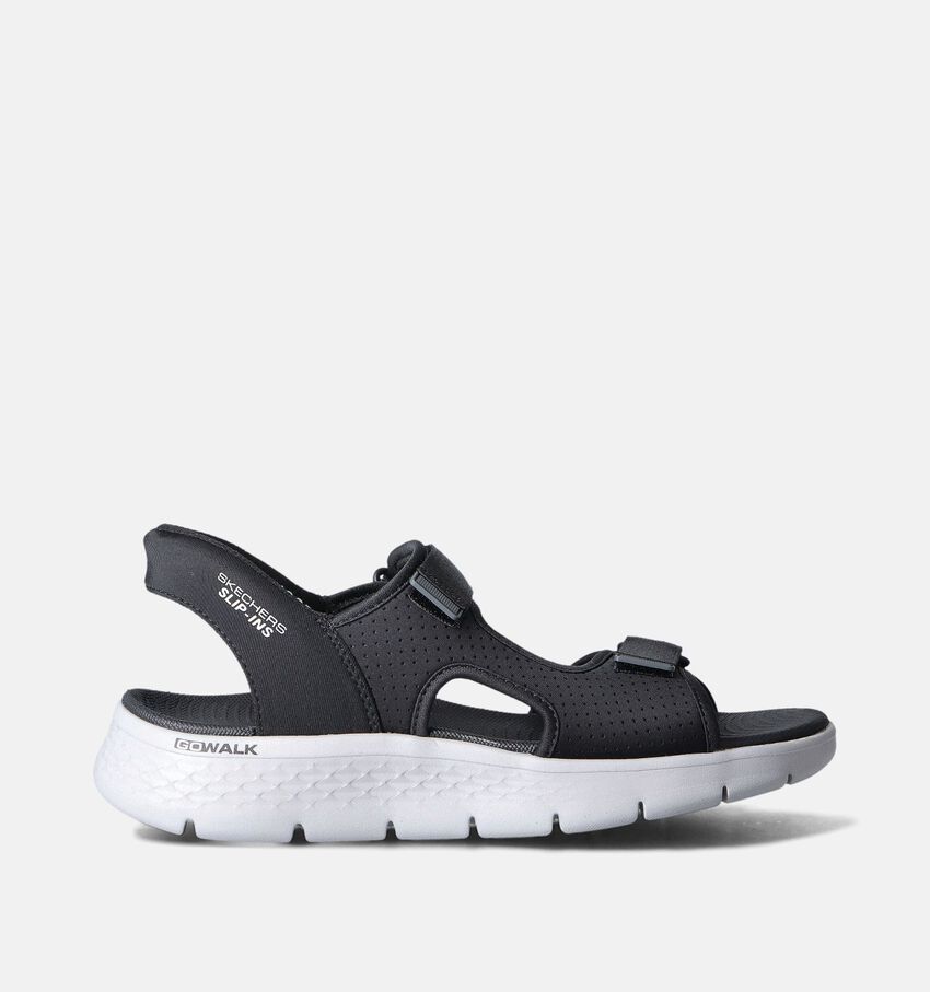 Skechers Slip-ins Go Walk Zwarte Sandalen