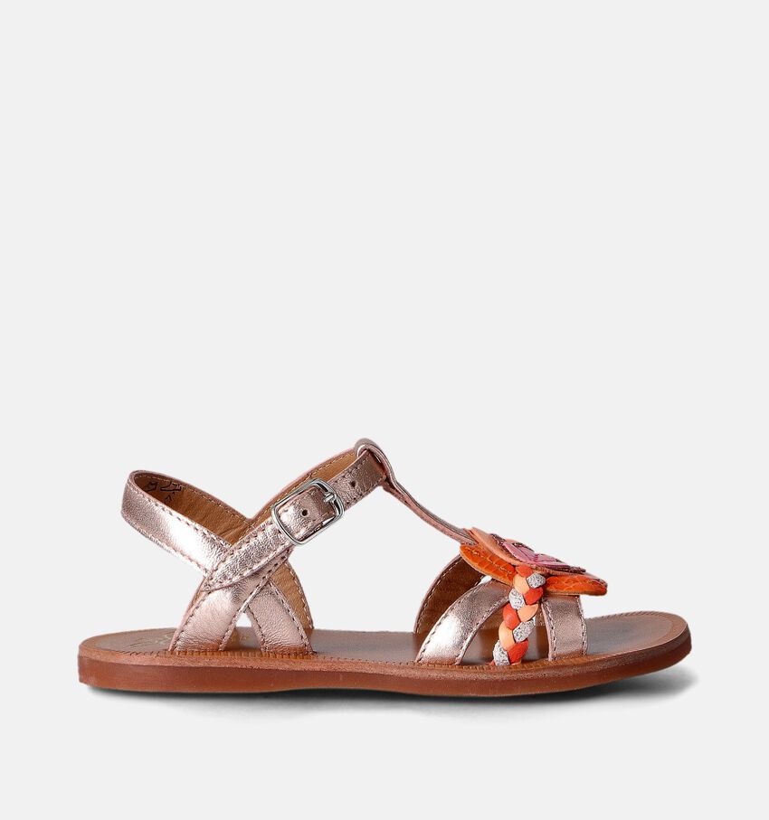 Pom d'Api Plagette Lux Sandales en Or rose