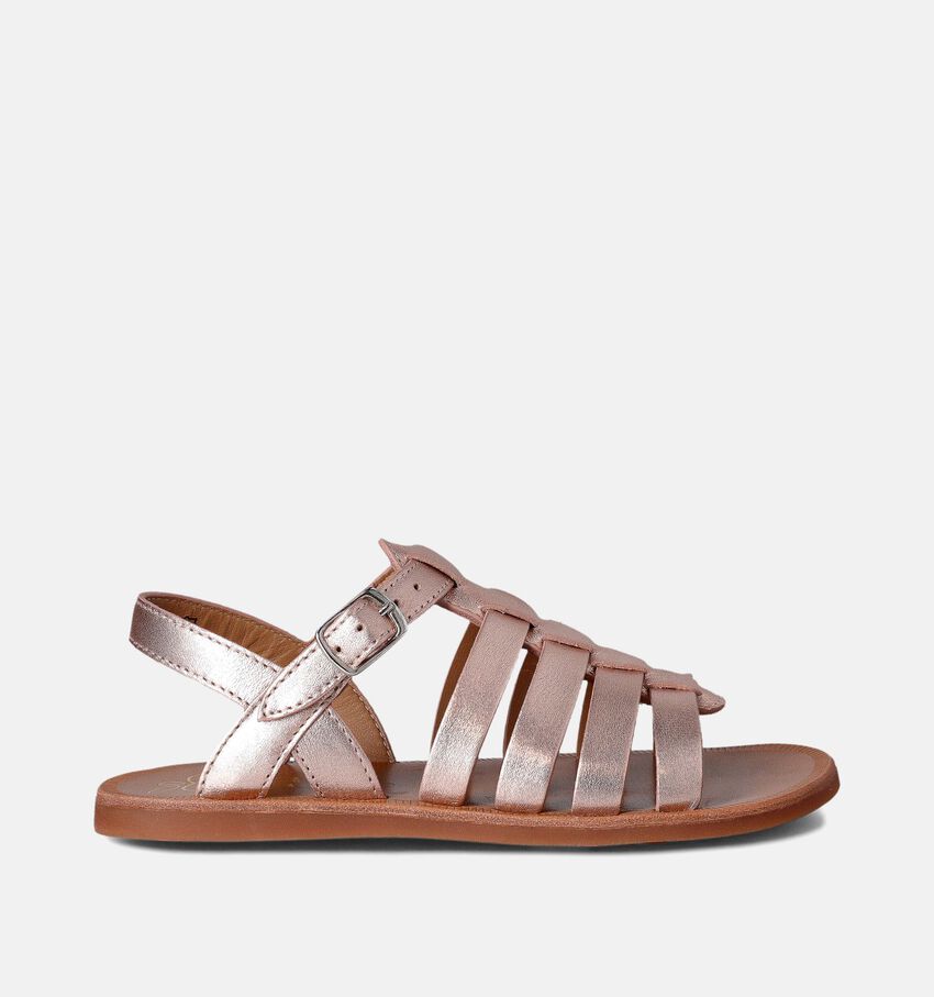 Pom d'Api Plagette Strap Sandales en Or rose