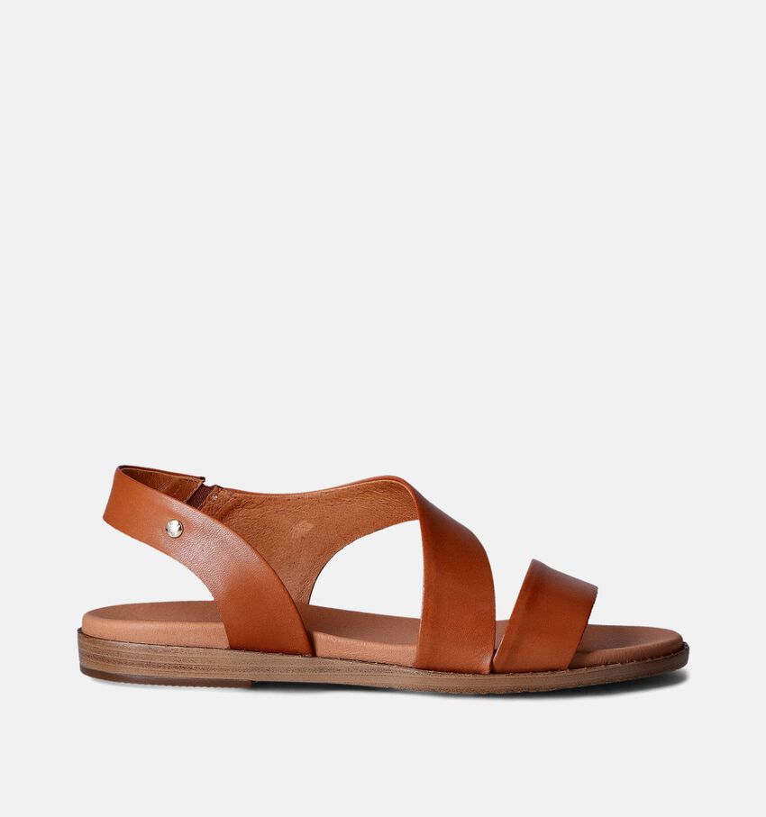 Pikolinos Formentera Sandales plates en Cognac