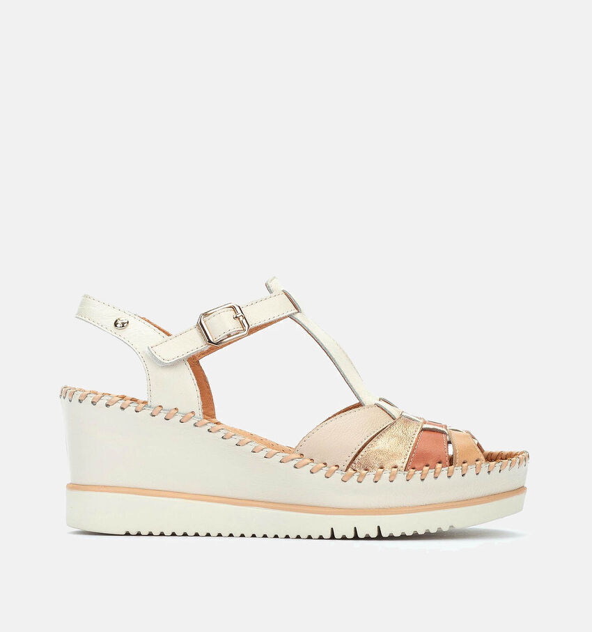 Pikolinos Aguadulce Ecru Sandalen met sleehak