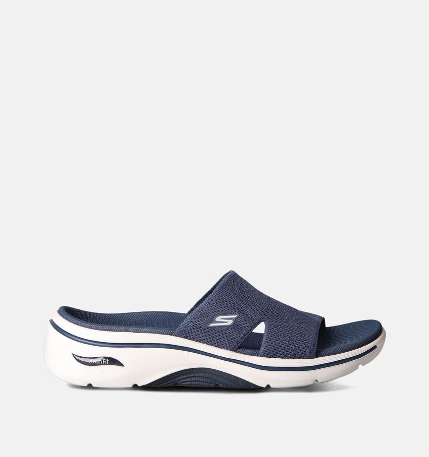 Skechers Go Walk Arch Fit Blauwe Slippers