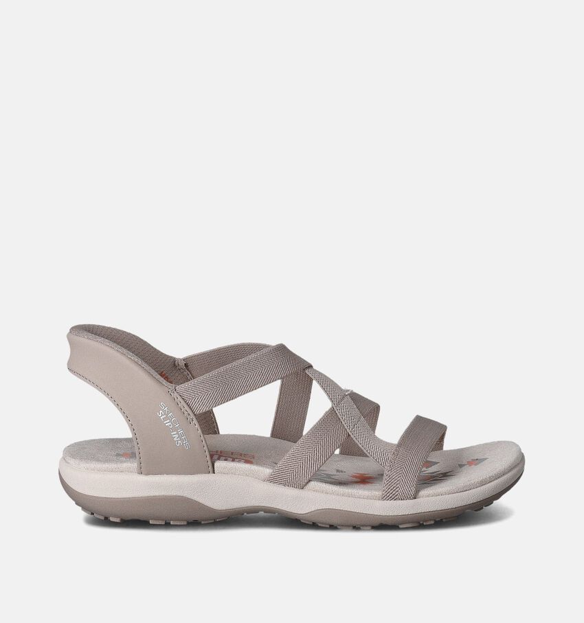 Skechers Reggae Slim Stretch Flex Sandales en Taupe