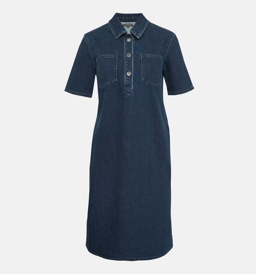 comma Blauwe Korte jeansjurk