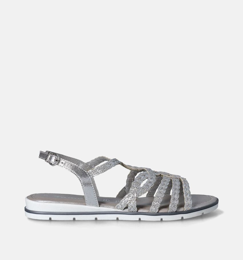 Tamaris Sandales tressé en Argent