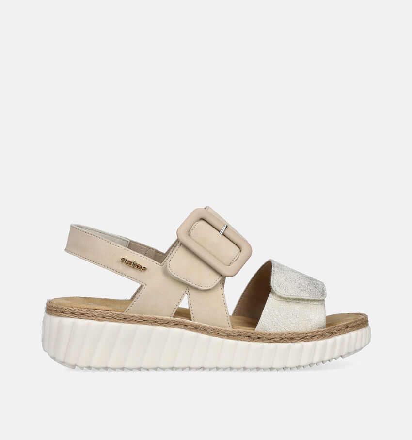 Rieker Sandales compensées en Beige