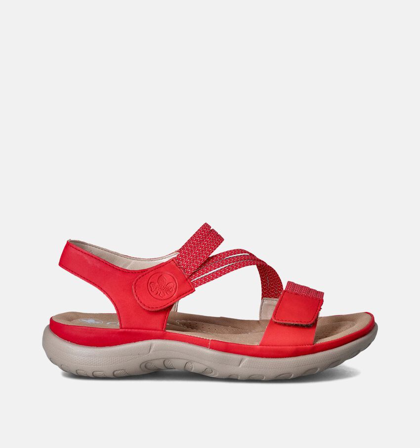 Rieker Sandales plates en Rouge