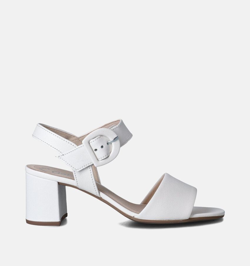 Gabor Best Fitting Ecru Sandalen met blokhak
