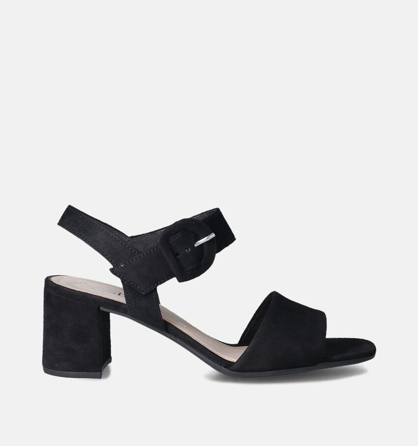 Gabor Best Fitting Zwarte Sandalen met blokhak
