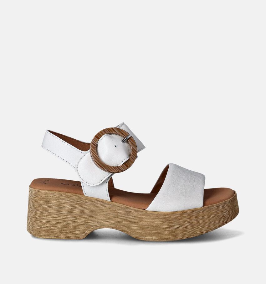 Gabor Best Fitting Witte Plateausandalen