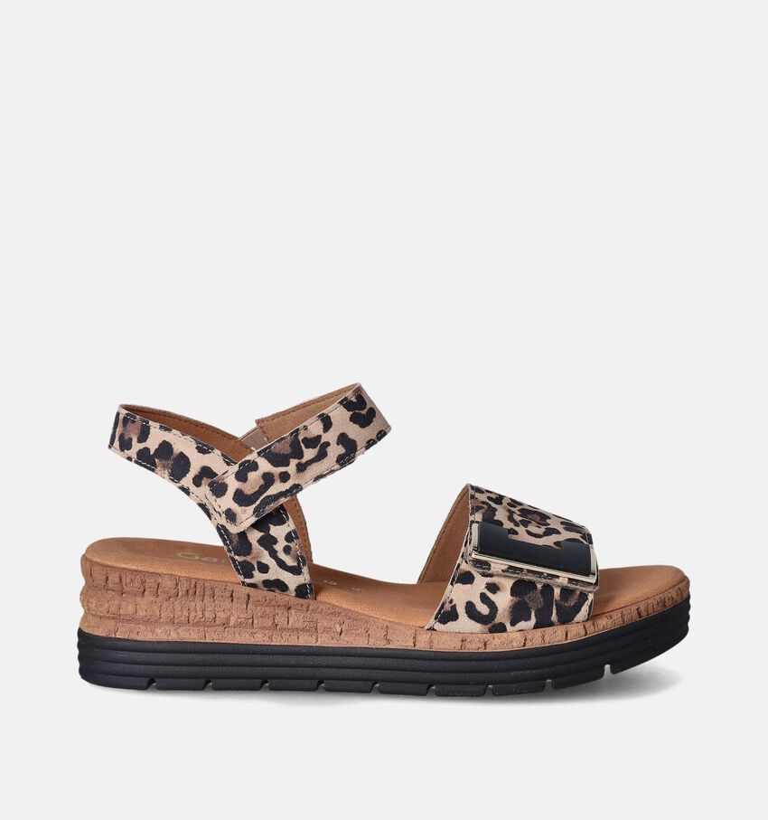 Gabor Bruine Sandalen met sleehak