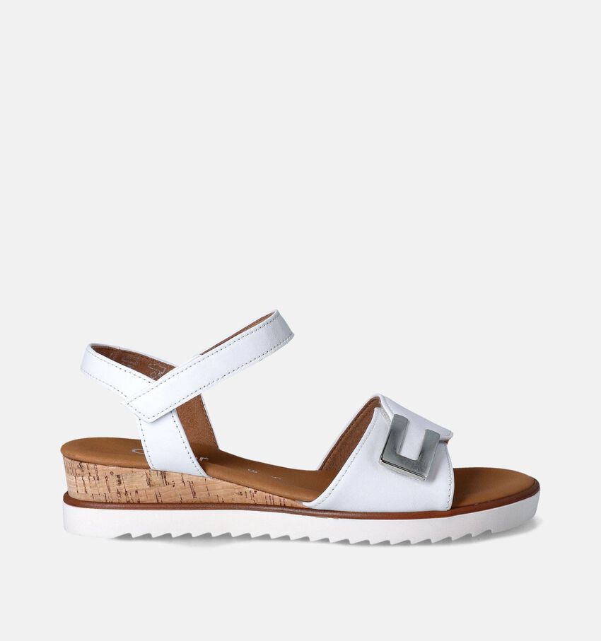 Gabor Witte Sandalen met sleehak