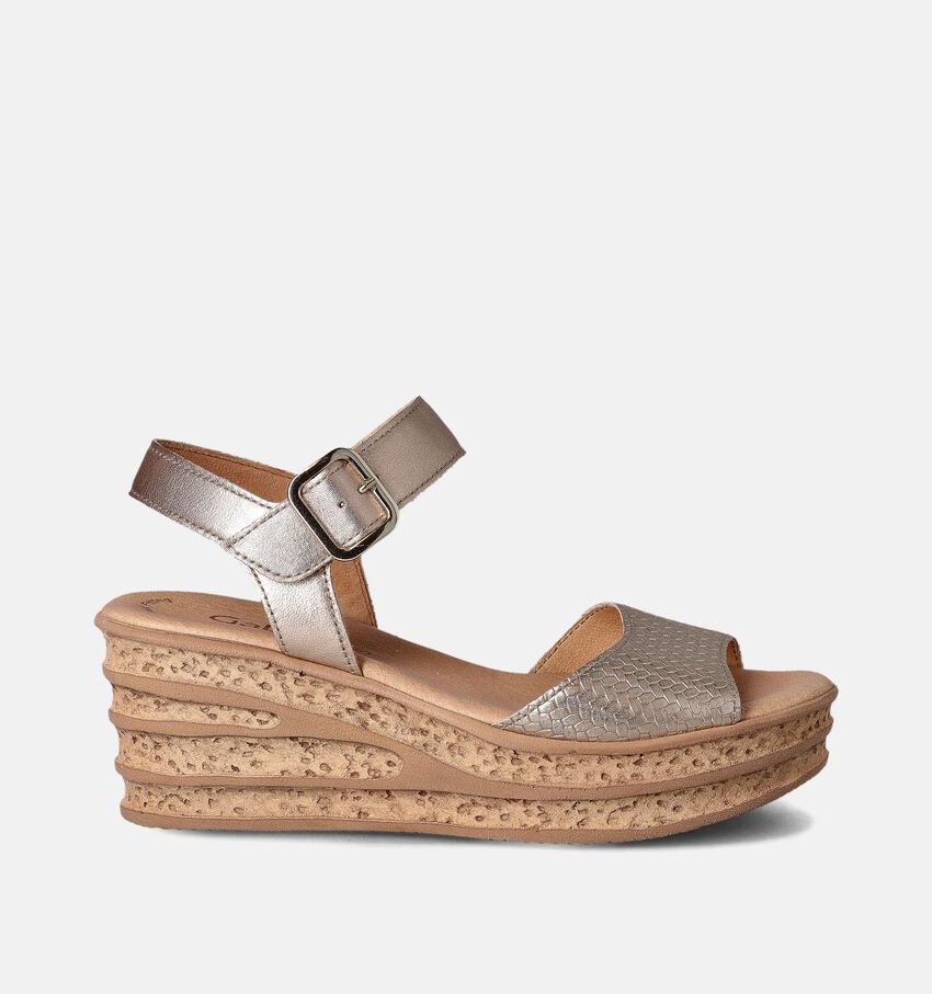 Gabor Gouden Sandalen met sleehak