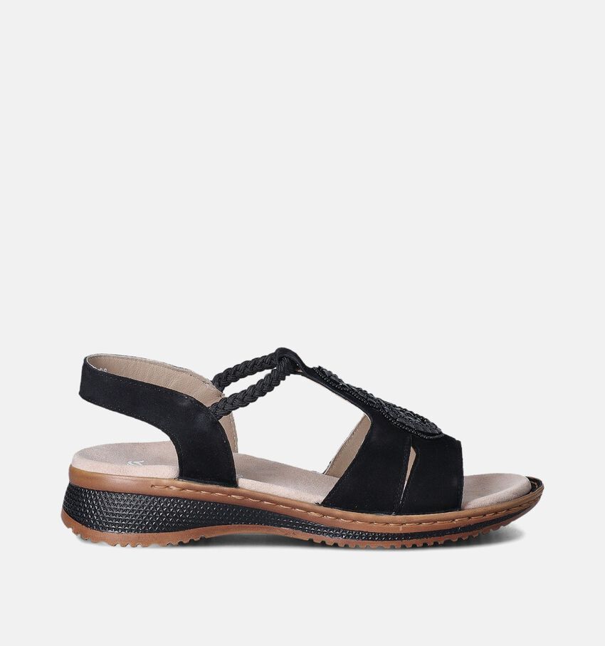 Ara Hawaii 2.0 Zwarte Sandalen