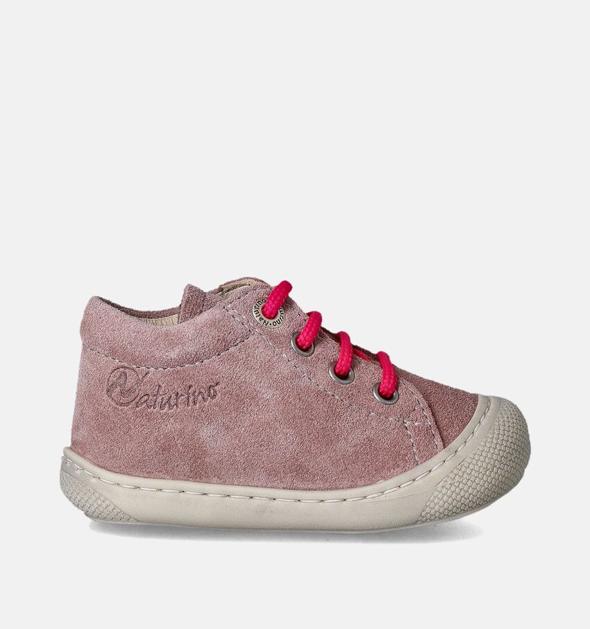 Naturino Cocoon Suede Roze Babyschoentjes