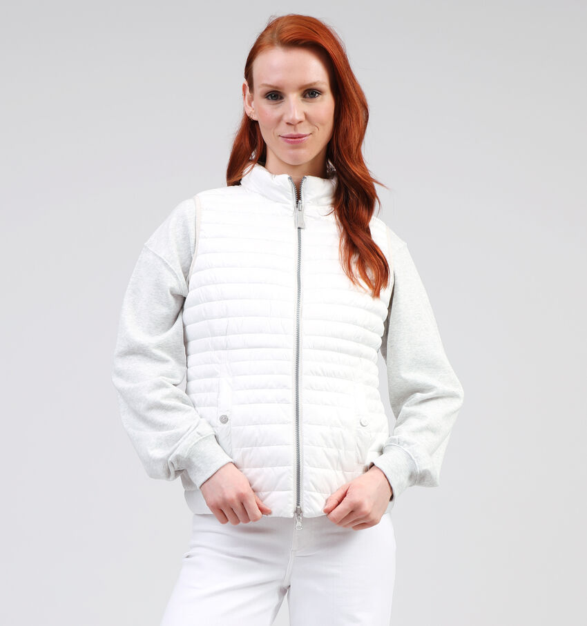 Barbara Lebek Ecru Gewatteerde Bodywarmer