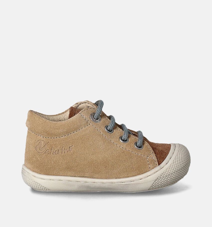 Naturino Cocoon Suede Bruine Babyschoentjes