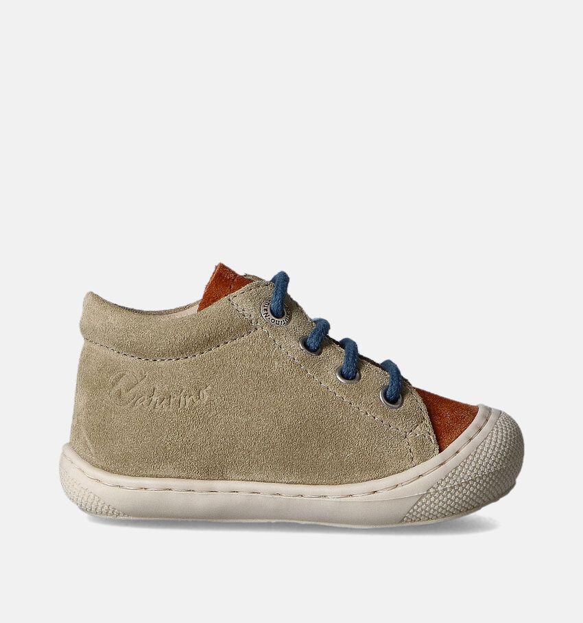 Naturino Cocoon Suede Groene Babyschoentjes