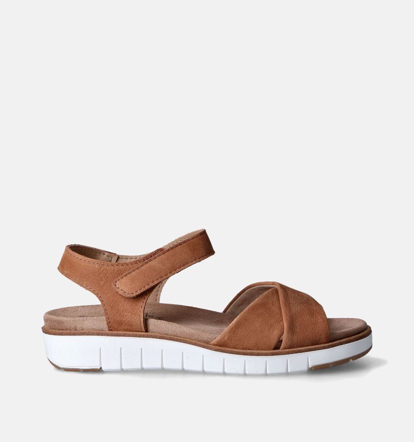 Solemade Romi Sandales pour semelles orthopédiques en Cognac