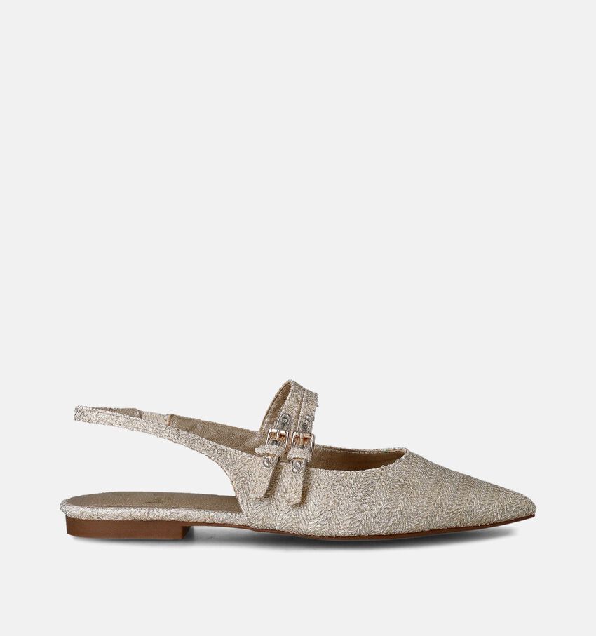 La Strada Gouden Slingback ballerina's