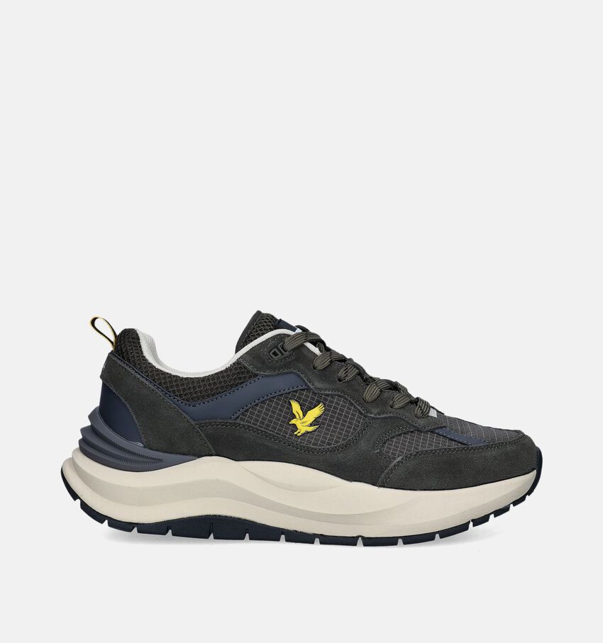 Lyle & Scott Dunbar II Chunky Low Olijfgroene Veterschoenen