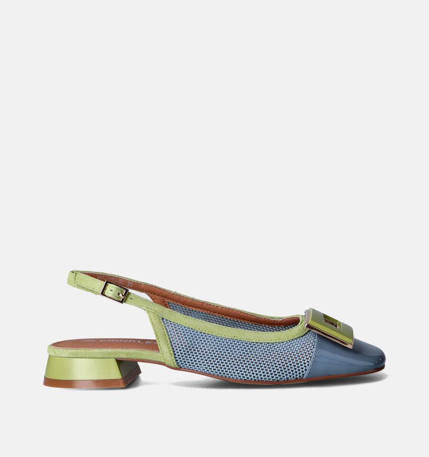 Crinkles Escarpins slingback en Bleu