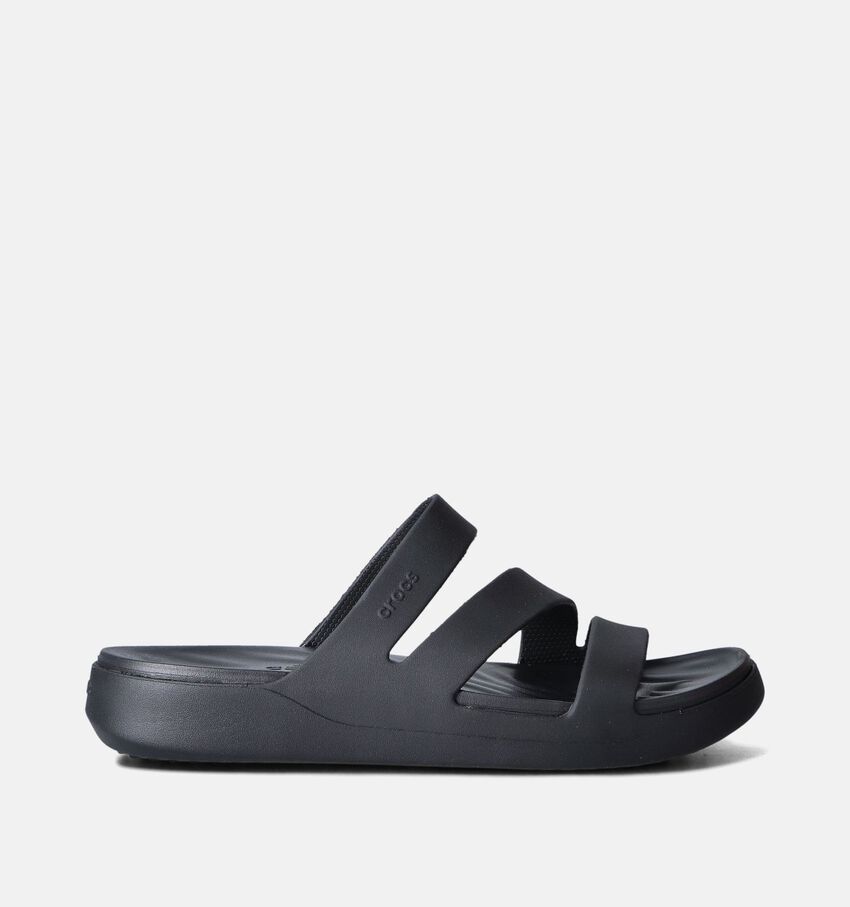Crocs Getaway Strappy Zwarte Slippers