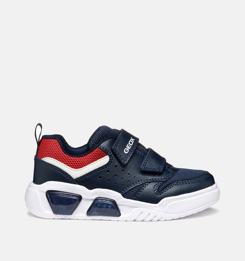 Geox Illuminus Blauwe Velcroschoenen