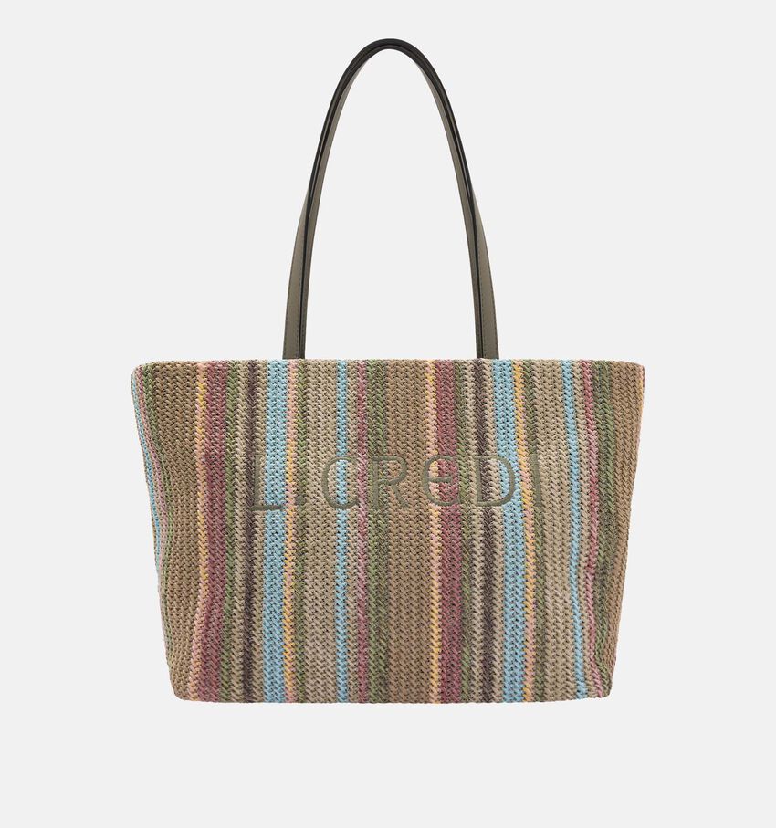 L.Credi Ohana Beige Shopper tas met rits