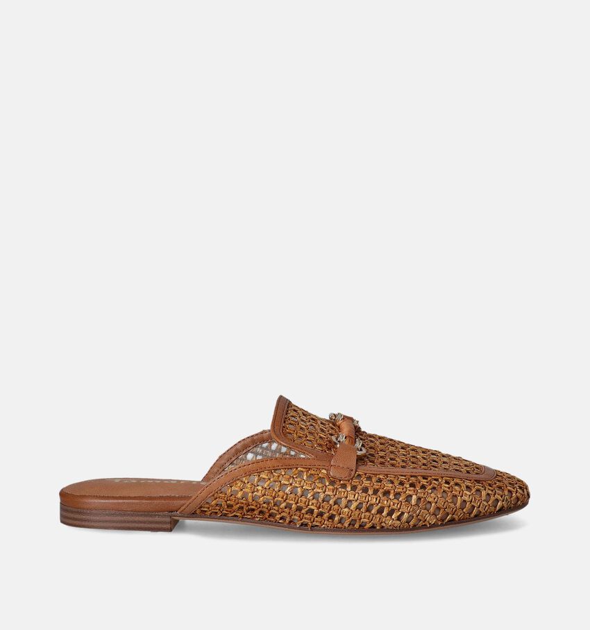 Tamaris Cognac Platte Muiltjes