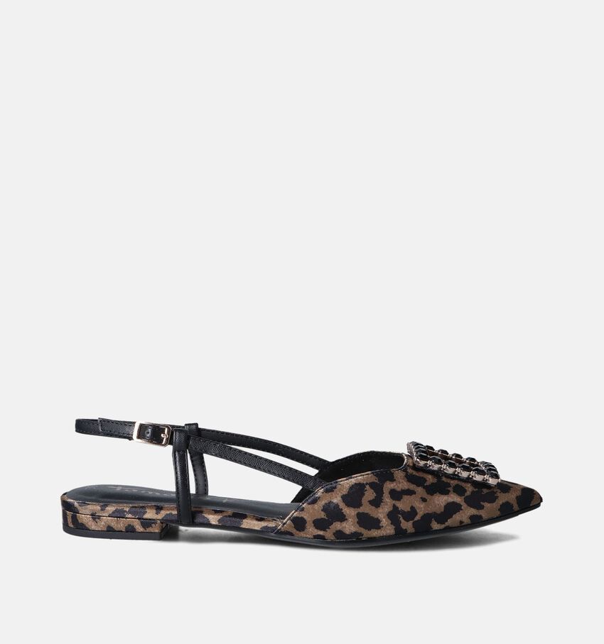 Tamaris Leopard Ballerines Slingback en Marron