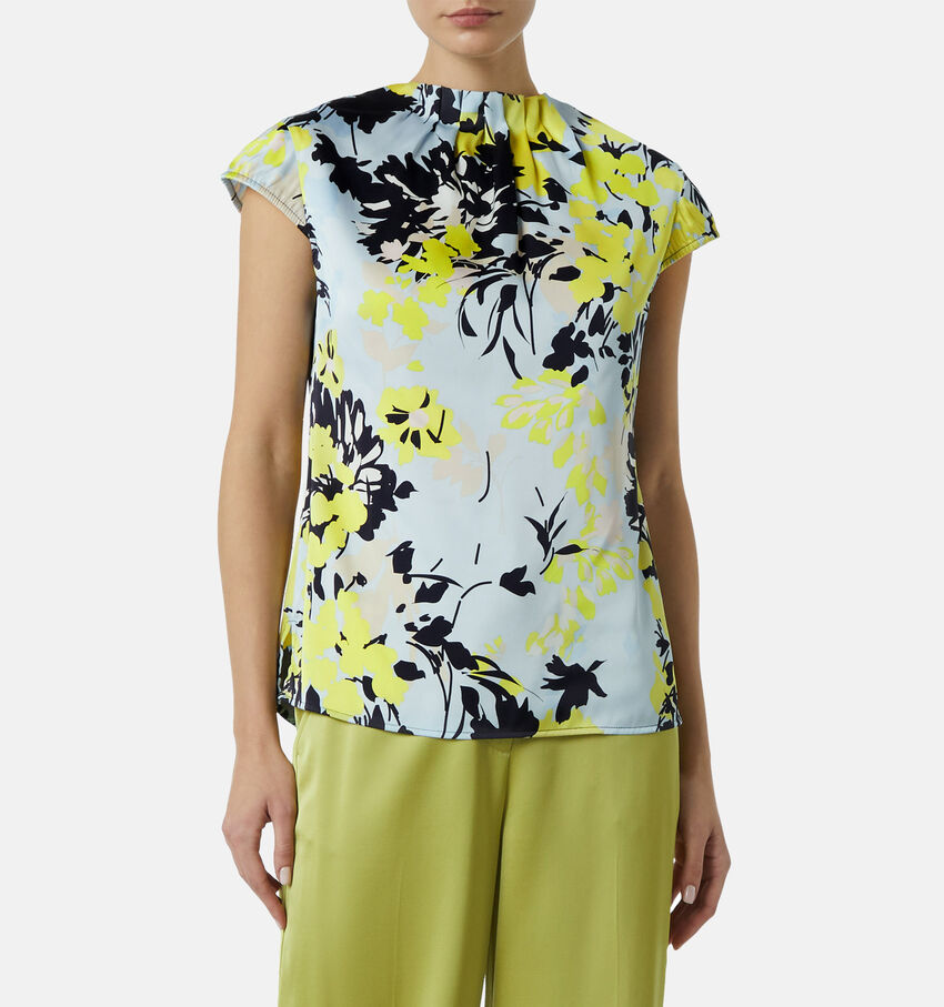 comma Blouse en Bleu