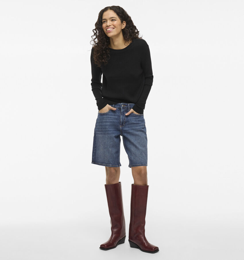 Vila Jaf Bermuda Blauwe Jeans