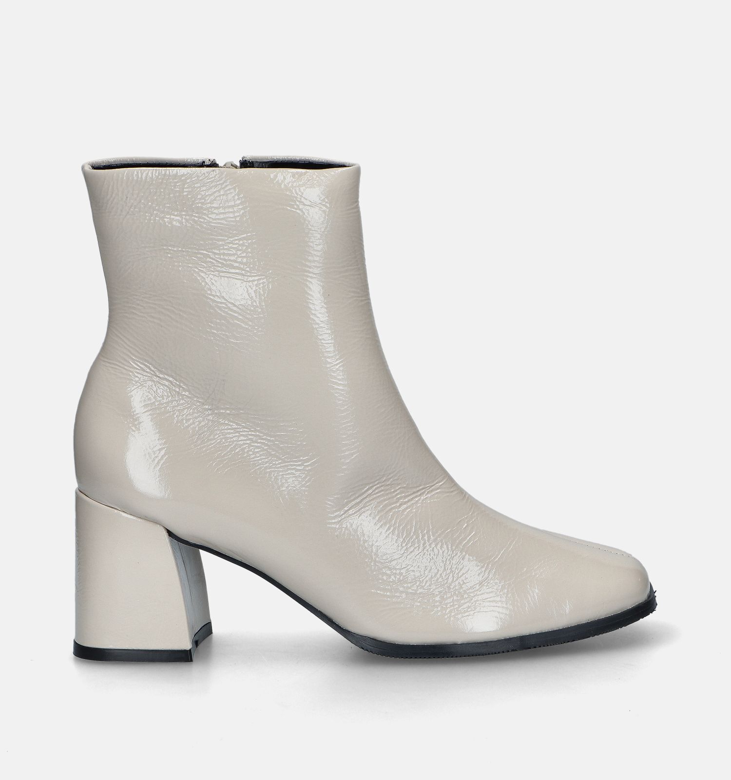 Witte leren enkellaarsjes best sale