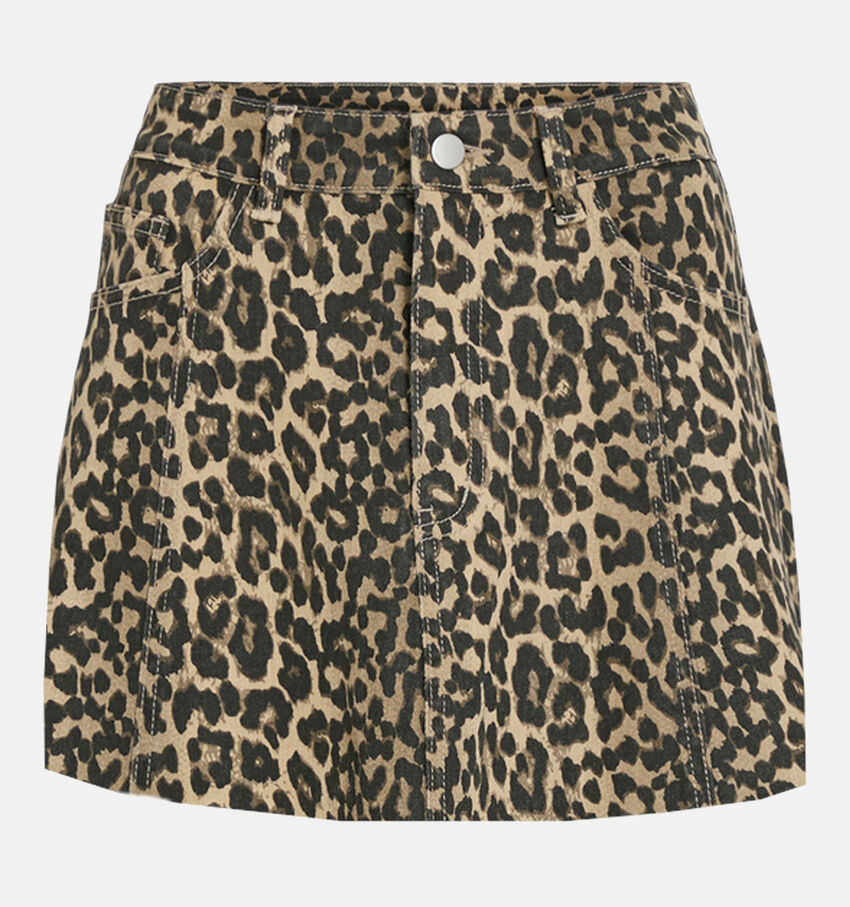Vila Chia Leopard Bruine Korte rok