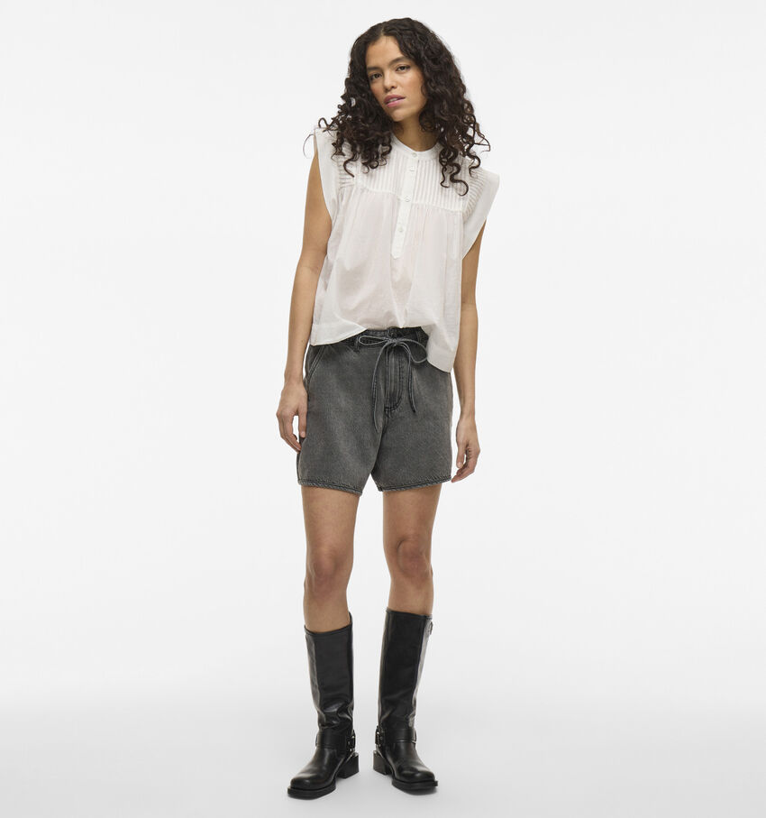 Vila Kiki Grijze Jeansshort