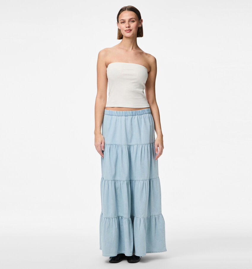 Pieces Tula Blauwe Maxi Rok