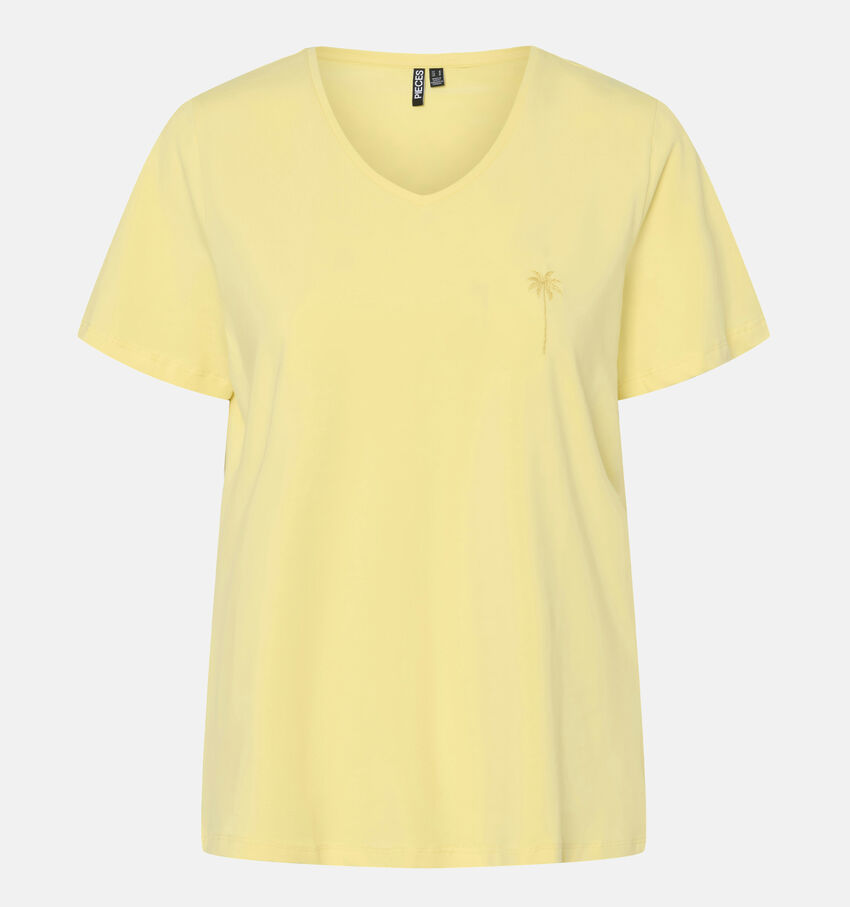 Pieces Miu Geel Basic T-shirt