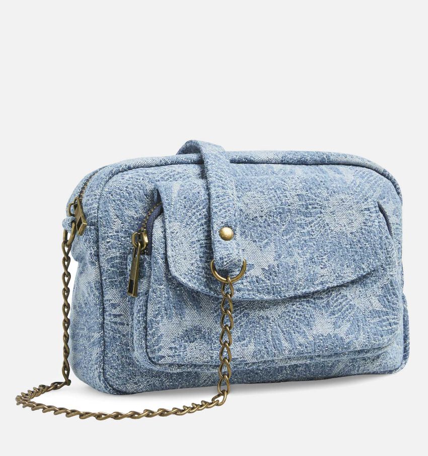Pieces Naina Denim Crossbodytas Blauw