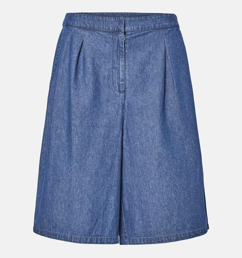 Pieces Tenim Blauwe Jeans Bermuda