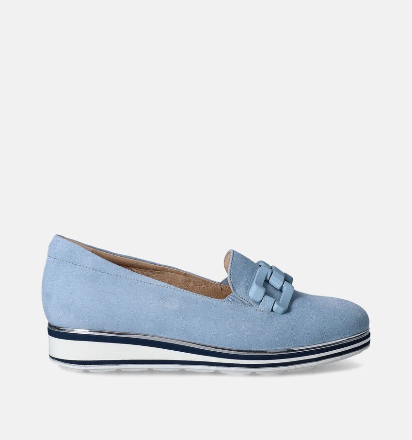Softwaves Chaussures sans lacets talon compensé en Bleu