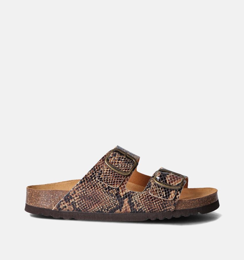 Scholl Josephine Bruine Slippers Croco