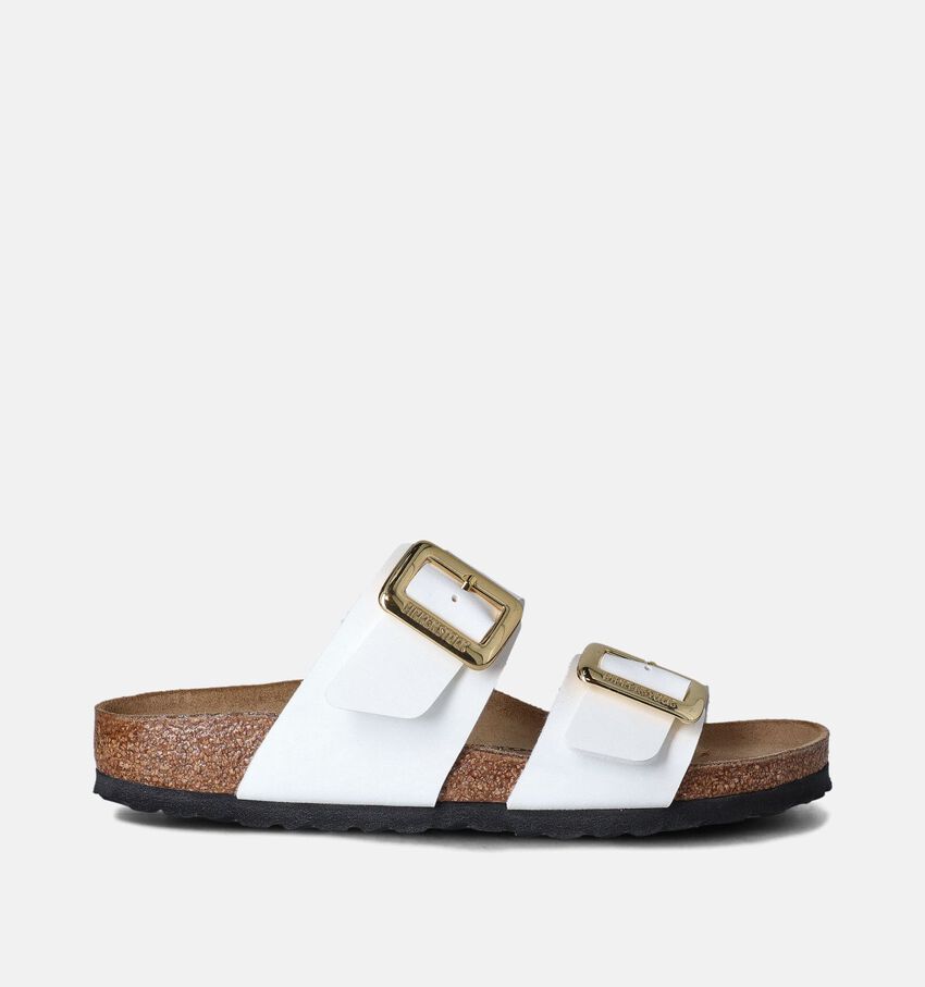 Birkenstock Sydney Cushion Buckle Nu-pieds en Blanc