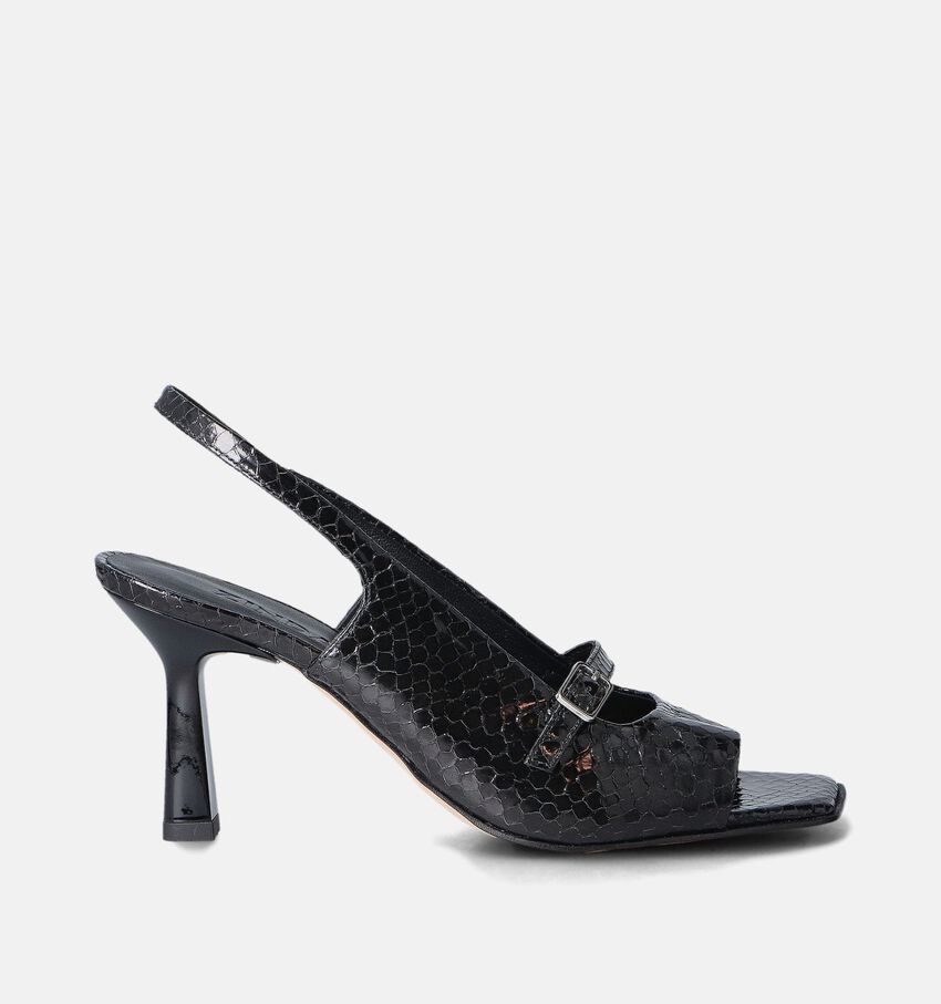 Zinda Sandales à Talons en Noir