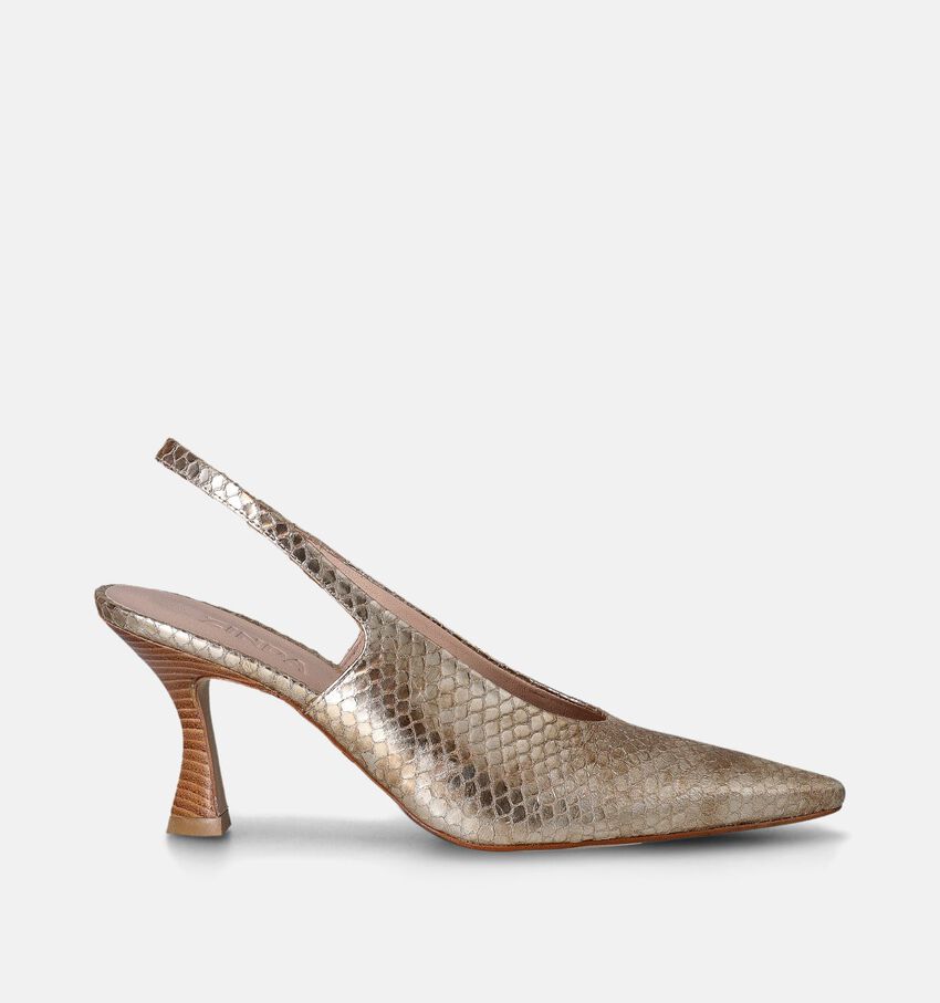 Zinda Pumps Open Hiel Goud