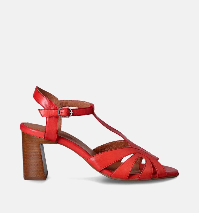 Creator Rode Sandalen met blokhak