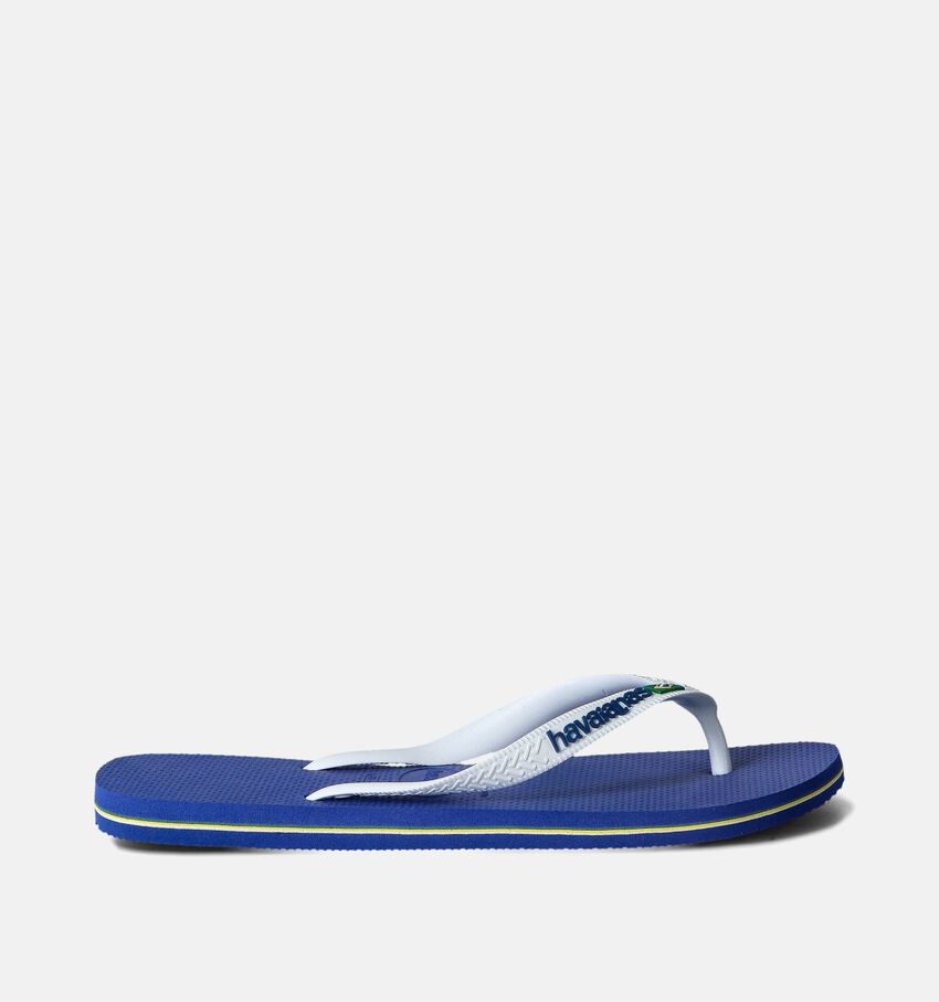 Havaianas Brasil Logo Blauwe Teenslippers