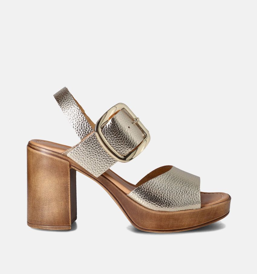 Signatur Gouden Sandalen met hak