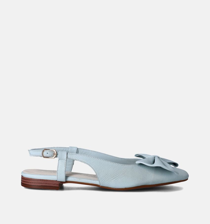 Laurent David Ballerines Slingback en Bleu clair